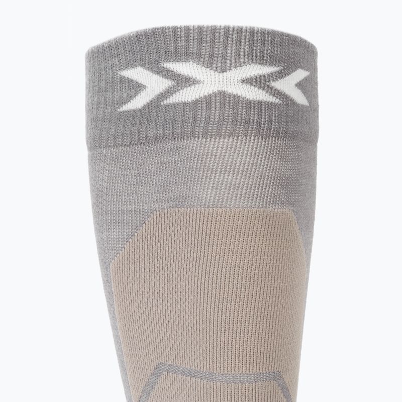 Скиорски чорапи X-Socks Ski Perform Merino Otc seal grey/light sand 3