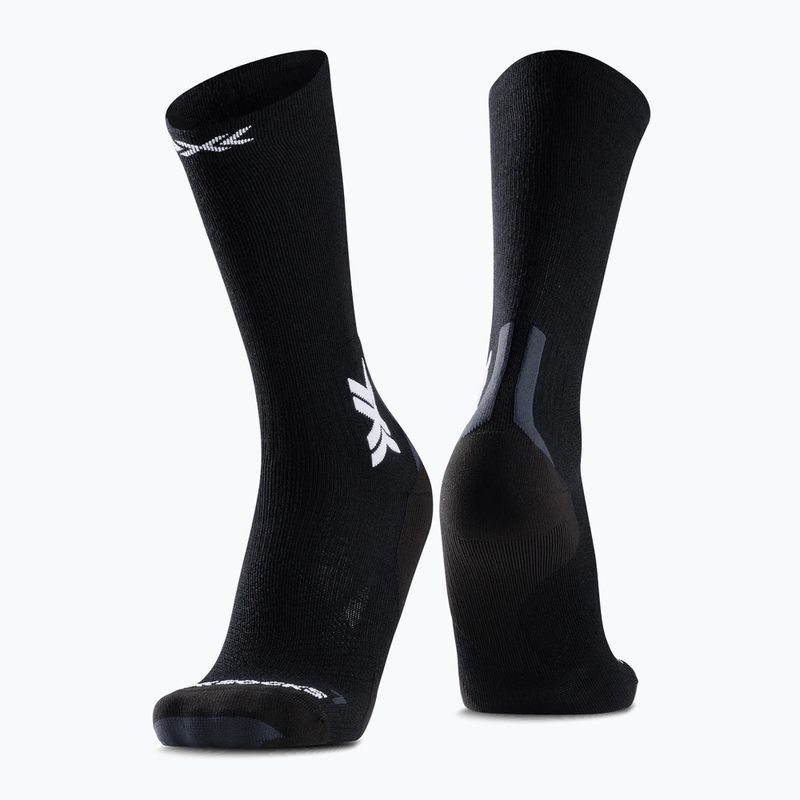 X-Socks Run Discover Merino Crew x черни/светло сиви чорапи