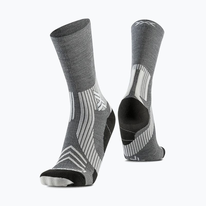 Чорапи X-Socks Run Expert Silk Merino Crew seal grey/light sand 4
