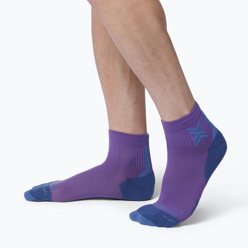 Чорапи X-Socks Run Discover Ankle неоергине/х черно 4