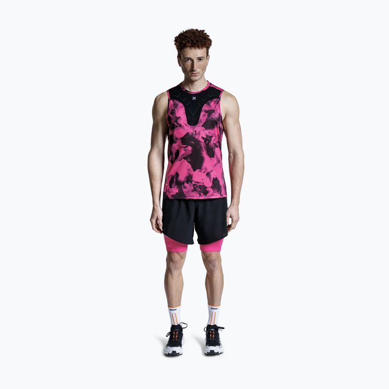 Тениска за бягане X-Bionic Corefusion Run Tank wolfpack/black/neo pink 6