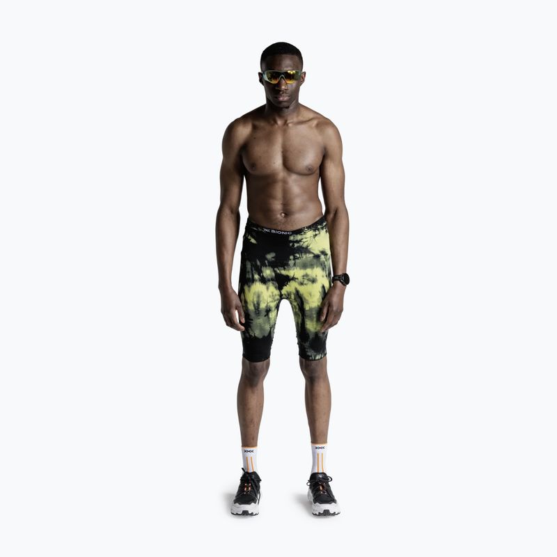 Мъжки шорти за бягане X-Bionic Efektor Tights tie dye electric energy 2