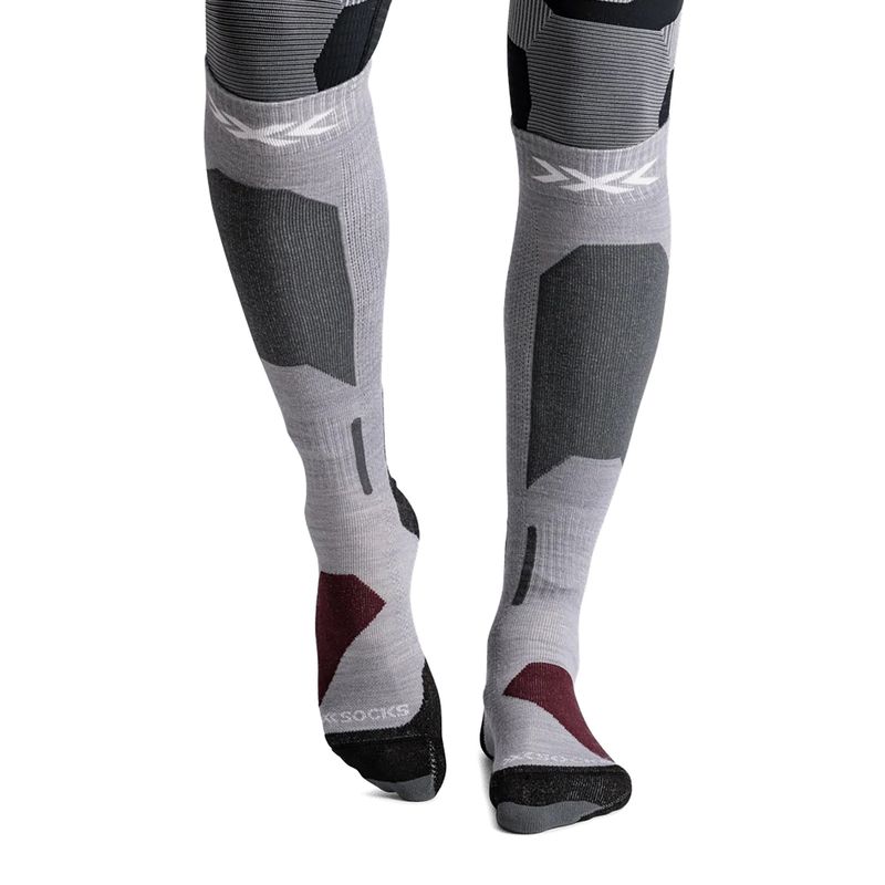 Скиорски чорапи X-Socks Ski Discover Merino Otc silver grey 2