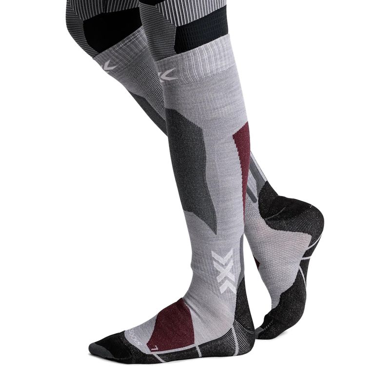 Скиорски чорапи X-Socks Ski Discover Merino Otc silver grey 4