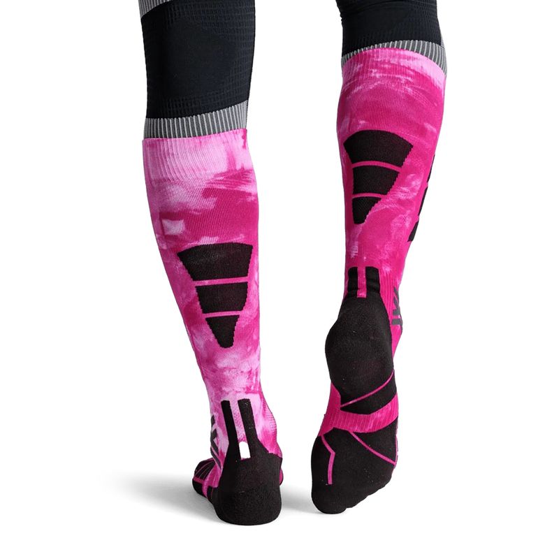 Скиорски чорапи X-Socks Ski Expert Wild Otc x black/fluo pink 3