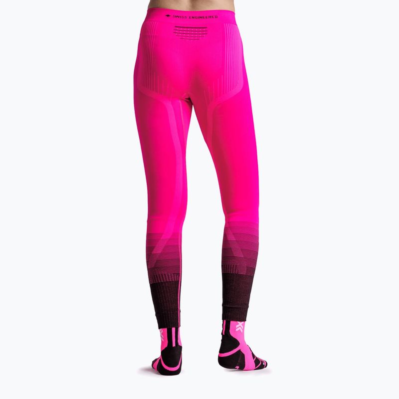 Дамски термоактивни панталони X-Bionic Invent Graphics fluo pink/x white 2