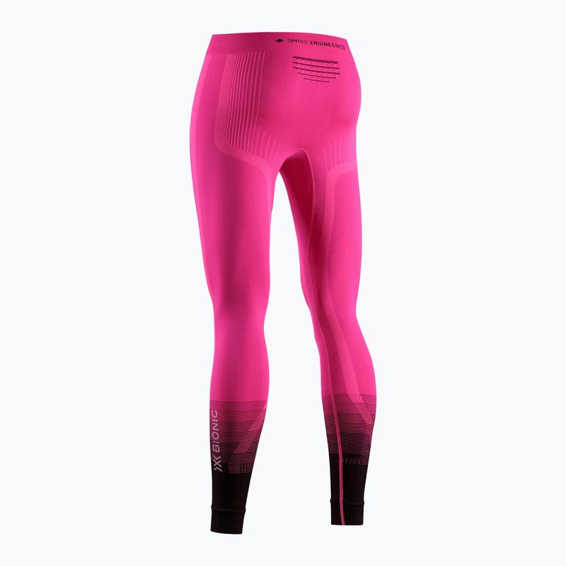 Дамски термоактивни панталони X-Bionic Invent Graphics fluo pink/x white 9