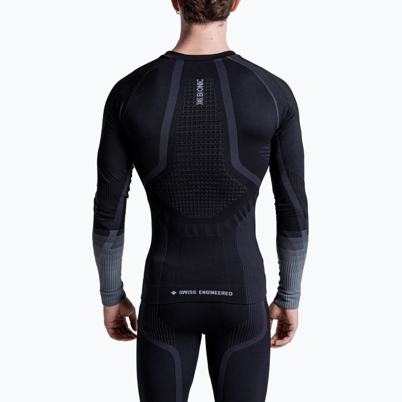 Мъжки термоактивен суитшърт X-Bionic Invent Graphics LS x black/dark grey 3