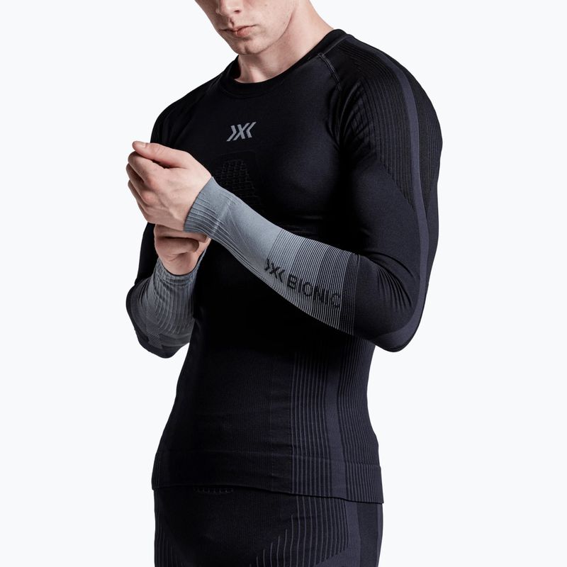 Мъжки термоактивен суитшърт X-Bionic Invent Graphics LS x black/dark grey 5