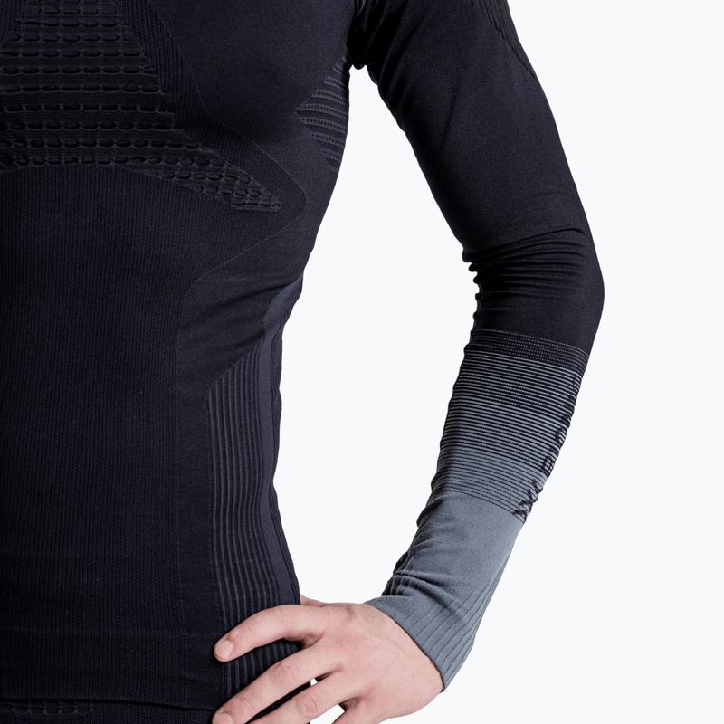 Мъжки термоактивен суитшърт X-Bionic Invent Graphics LS x black/dark grey 8