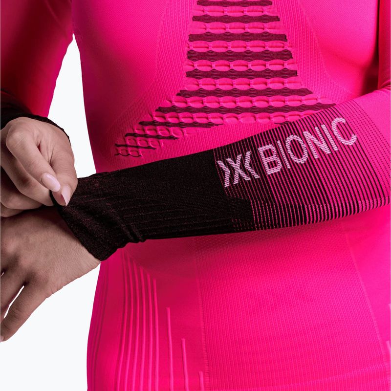 Дамски термоактивен суитшърт X-Bionic Invent Graphics LS fluo pink/x white 9