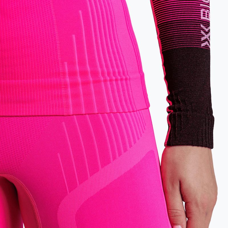 Дамски термоактивен суитшърт X-Bionic Invent Graphics LS fluo pink/x white 10
