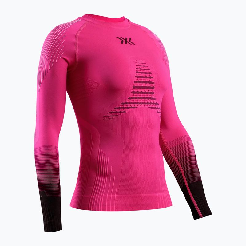 Дамски термоактивен суитшърт X-Bionic Invent Graphics LS fluo pink/x white 11