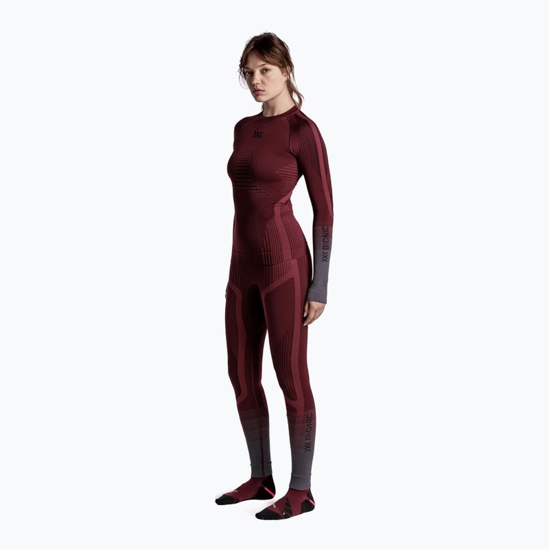 Дамски термоактивен суитшърт X-Bionic Invent Graphics LS oxide red/x black 2