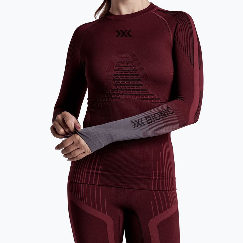 Дамски термоактивен суитшърт X-Bionic Invent Graphics LS oxide red/x black 6