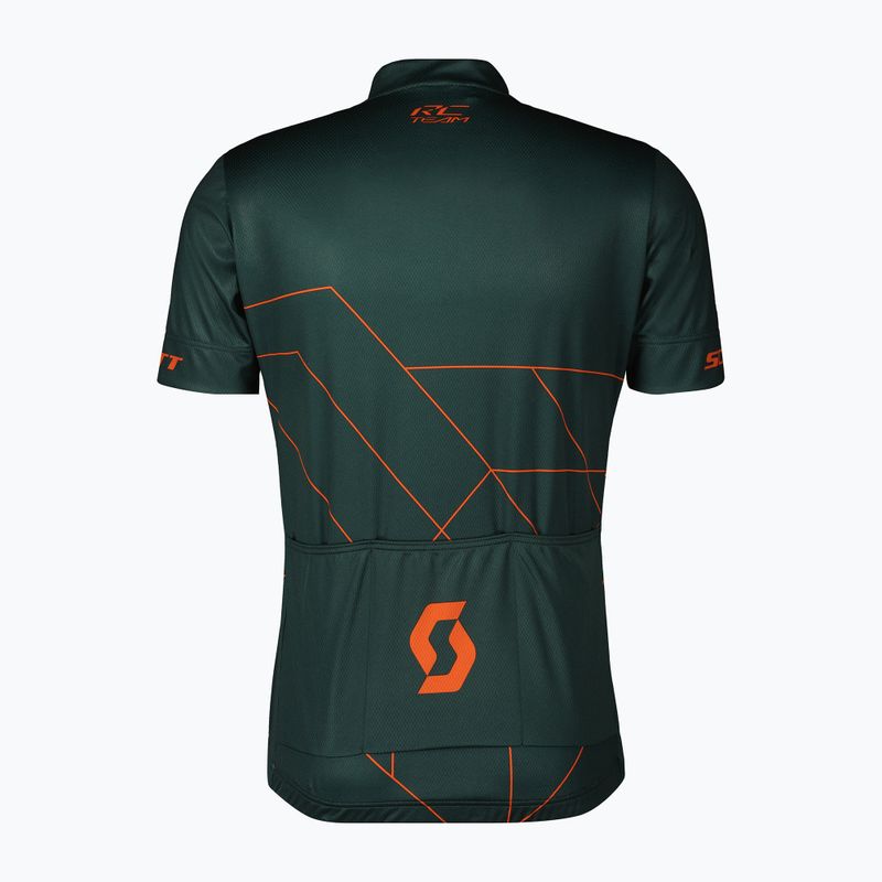 Мъжка колоездачна тениска SCOTT RC Team 20 aruba green/braze orange 2