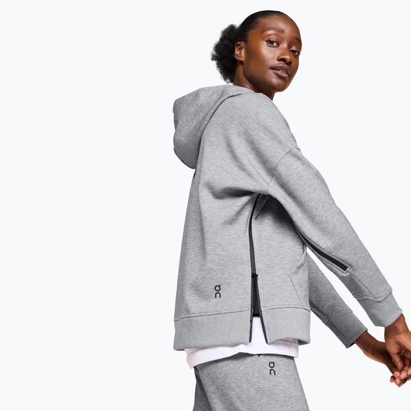 Дамска блуза с качулка On сива 6