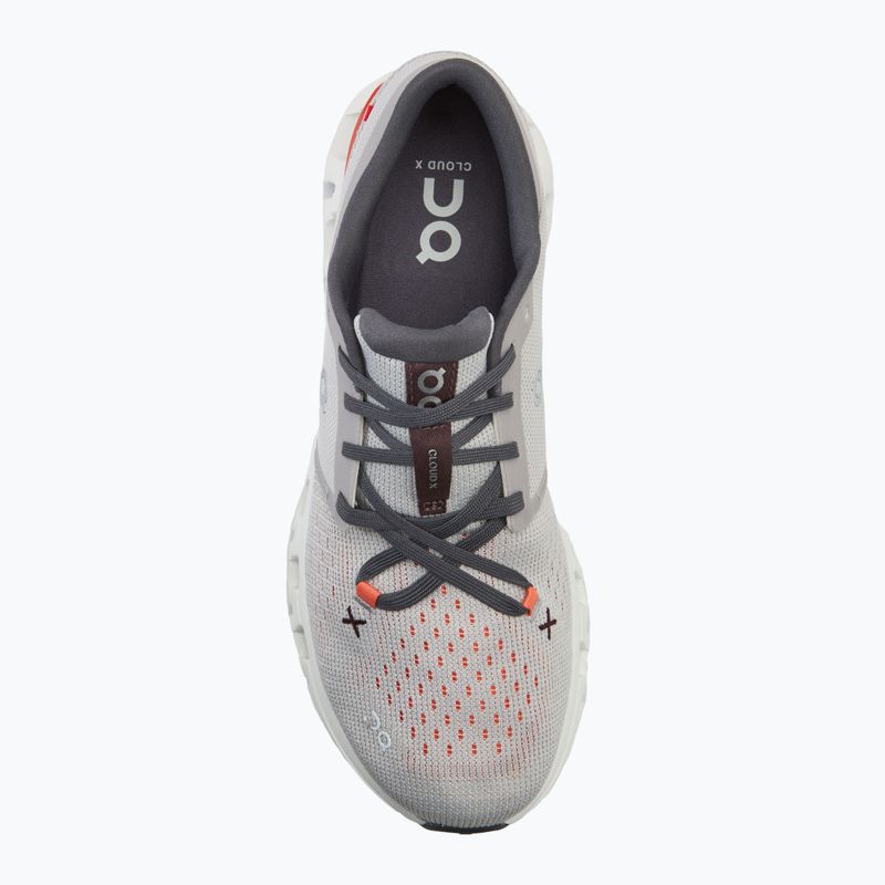 Мъжки обувки за бягане On Cloud X 4 silver/flame 5