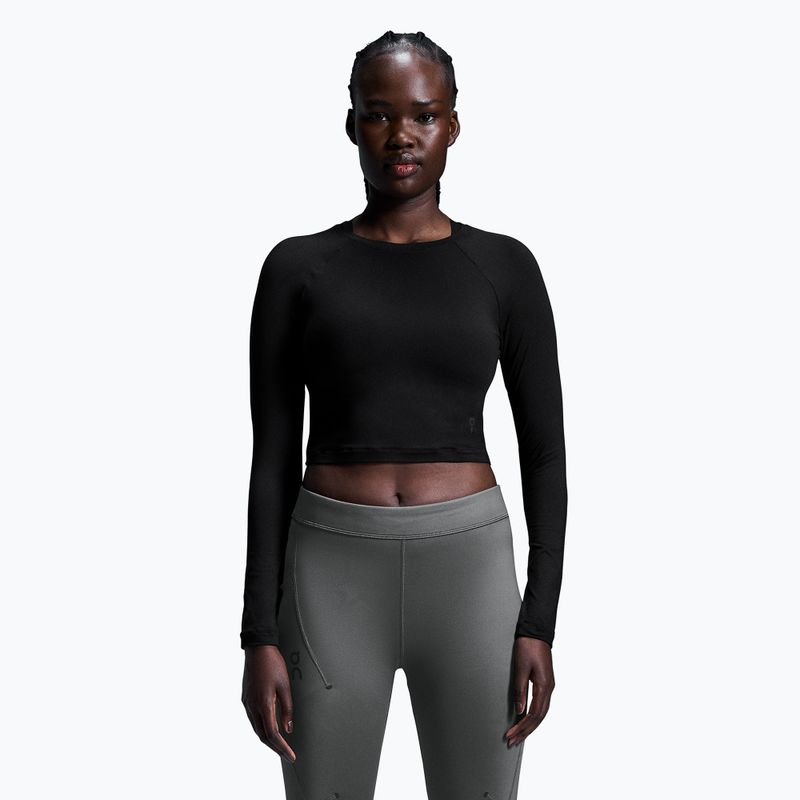 Дамски топ за бягане On Running Movement Long-T Crop black