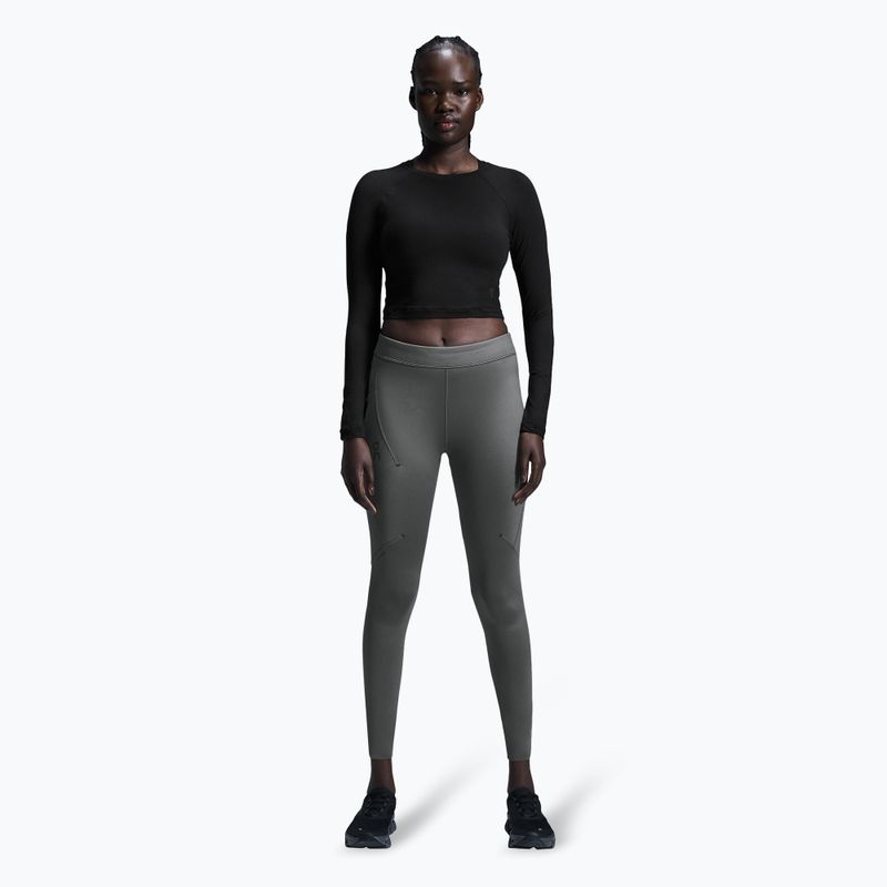 Дамски топ за бягане On Running Movement Long-T Crop black 2