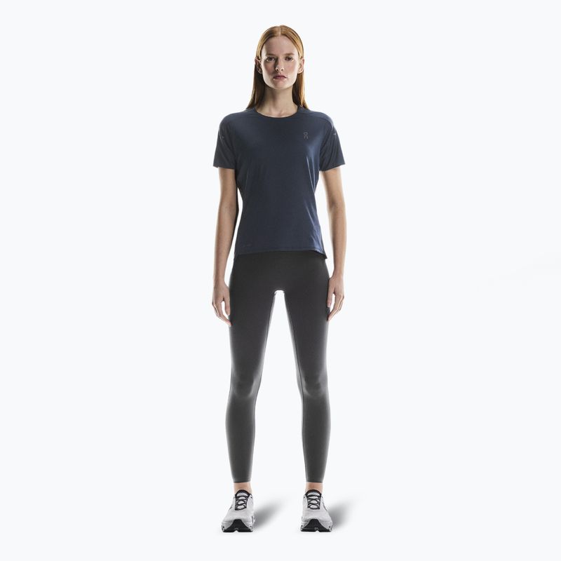 Дамска тениска за бягане On Performance-T navy/black 2