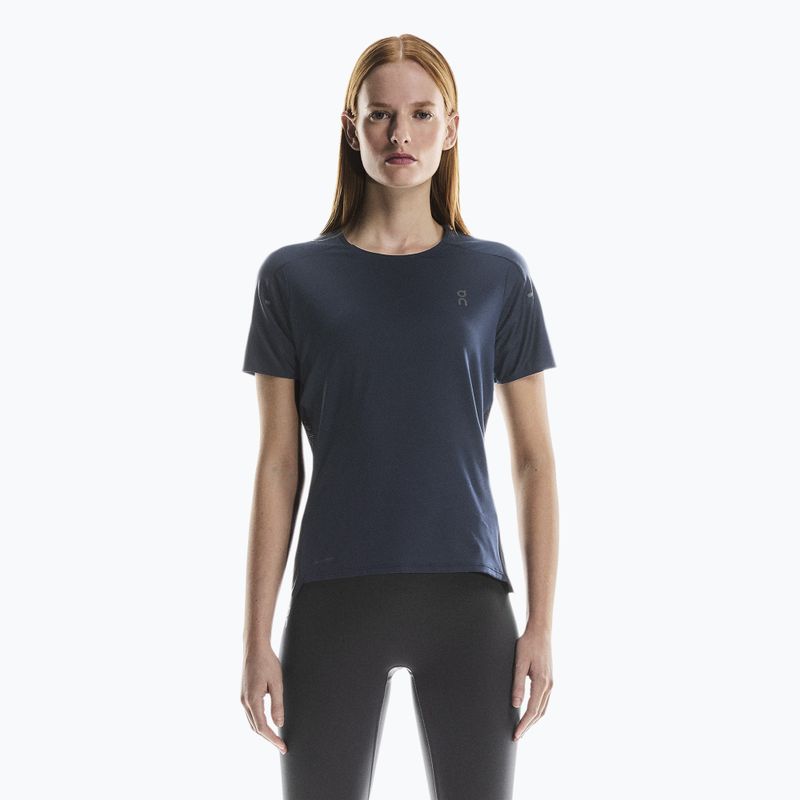 Дамска тениска за бягане On Performance-T navy/black 4