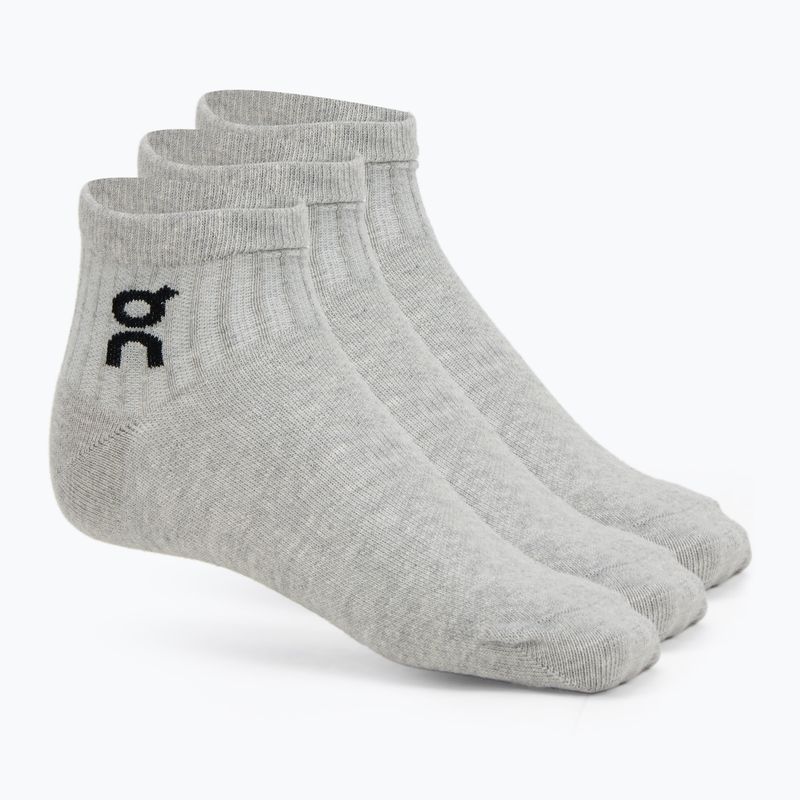 On Running Лого чорап Mid 3 чифта heather gray