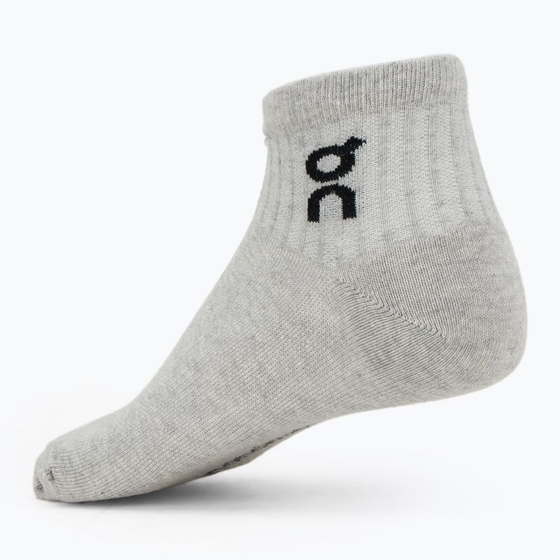 On Running Лого чорап Mid 3 чифта heather gray 2