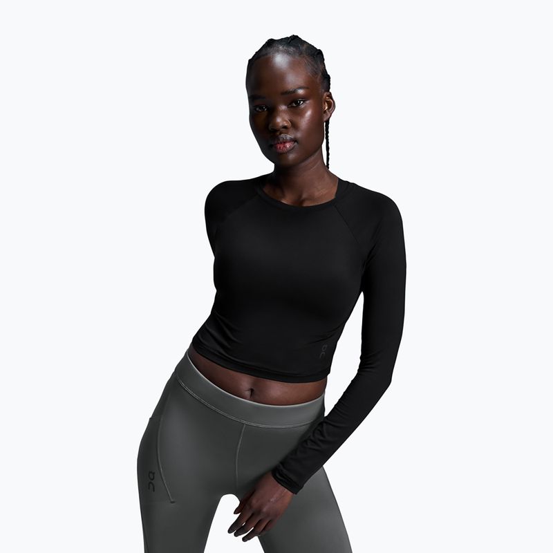 Дамска тренировъчна блуза с дълъг ръкав On Studio Long-T Crop black 4