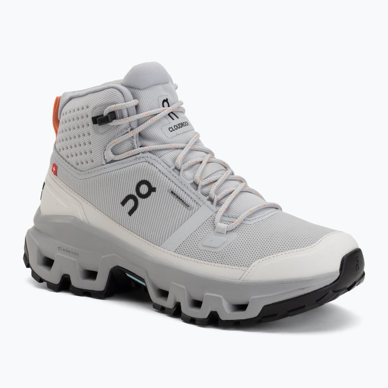 Дамски туристически обувки On Cloudrock Mid Waterproof glacier/alloy