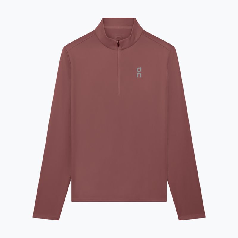 Мъжки суитшърт за бягане On Core 1/4 Zip barberry