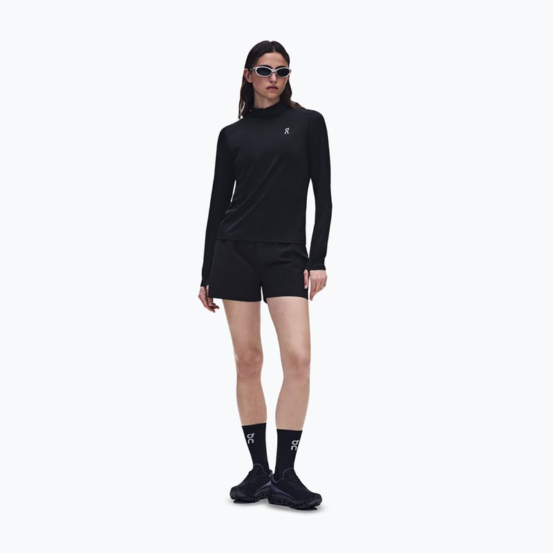 Дамски суитшърт за бягане On Core 1/4 Zip black 2