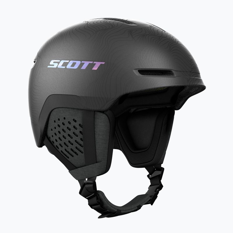 Скиорска каска SCOTT Track Plus granite black/holo grey