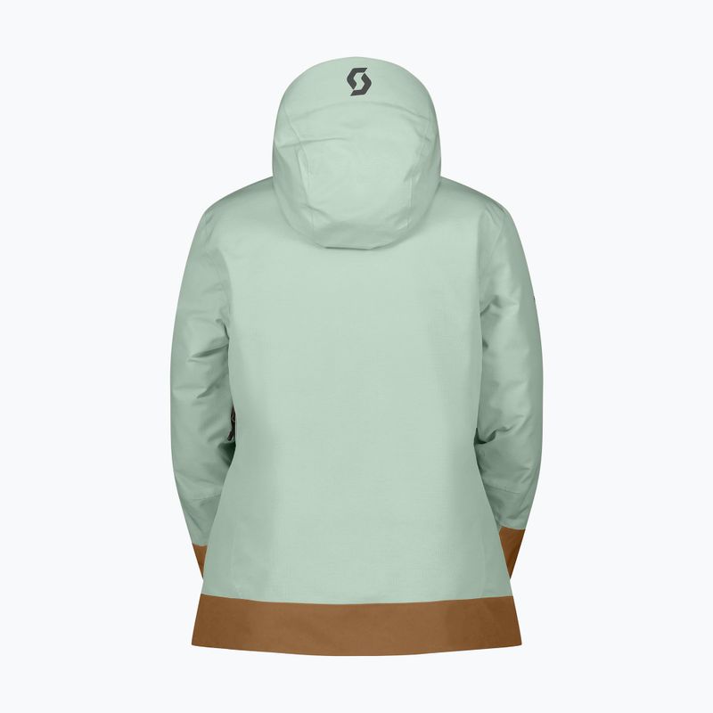 Дамско скиорско яке SCOTT Ultimate Dryo Tech fresh green/bread brown 2