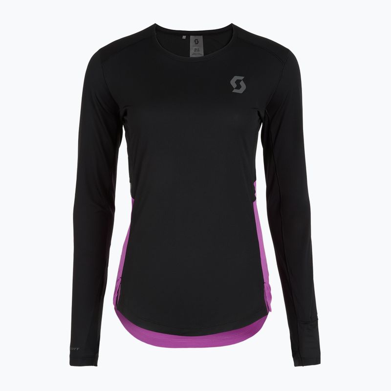 Дамска блуза с дълъг ръкав за бягане SCOTT Endurance Tech black/liquid purple