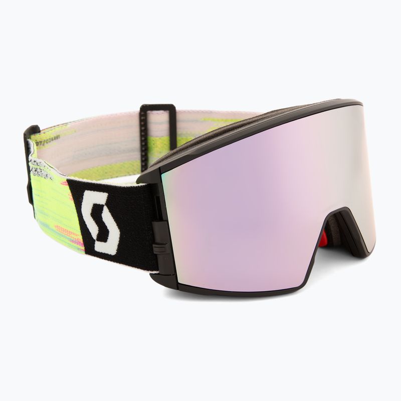 Скиорскa маска SCOTT React black/neon yellow/amp lavender chrome 2