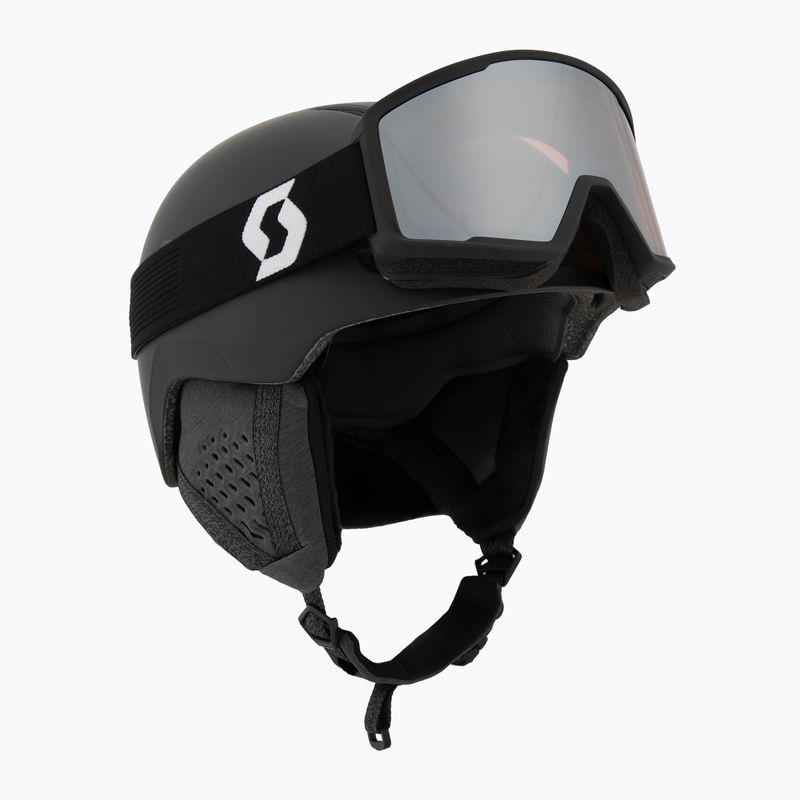 Скиорска каска SCOTT Track + Goggles Factor Pro Combo mineral black/amp silver chrome 9