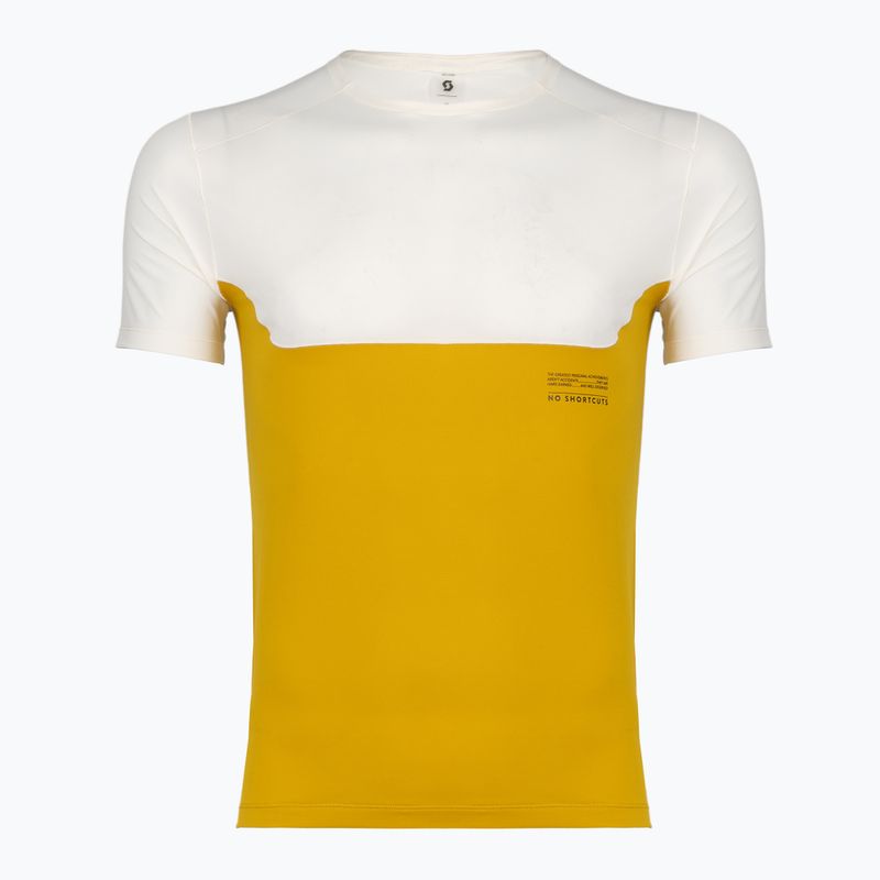 Мъжка тениска за бягане SCOTT Endurance Tech white/sundial yellow