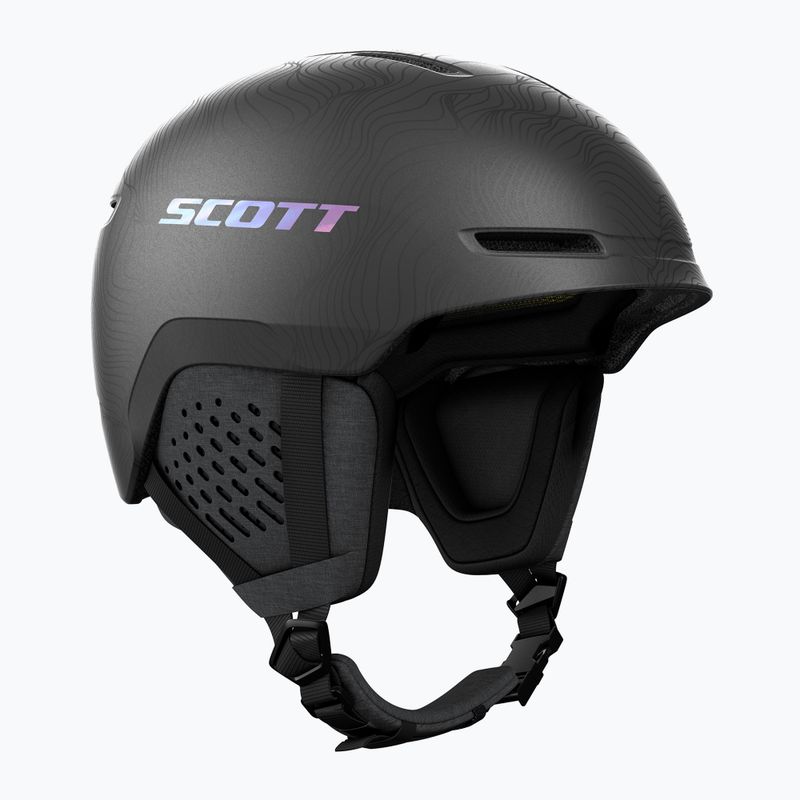 Скиорска каска SCOTT Track granite black/holo silver