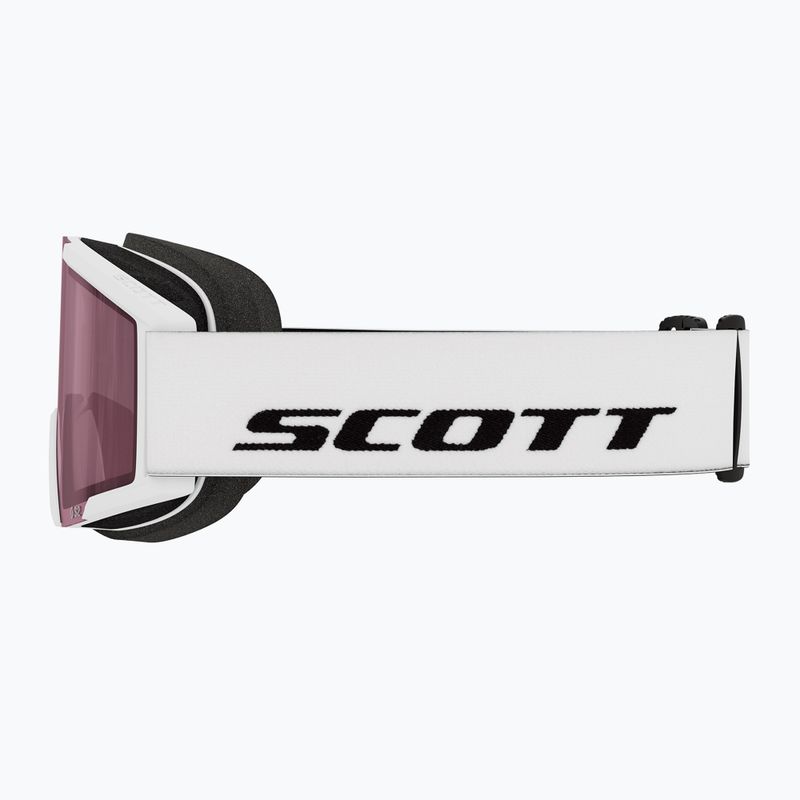 Детска скиорска маска SCOTT Shield white/rose 3