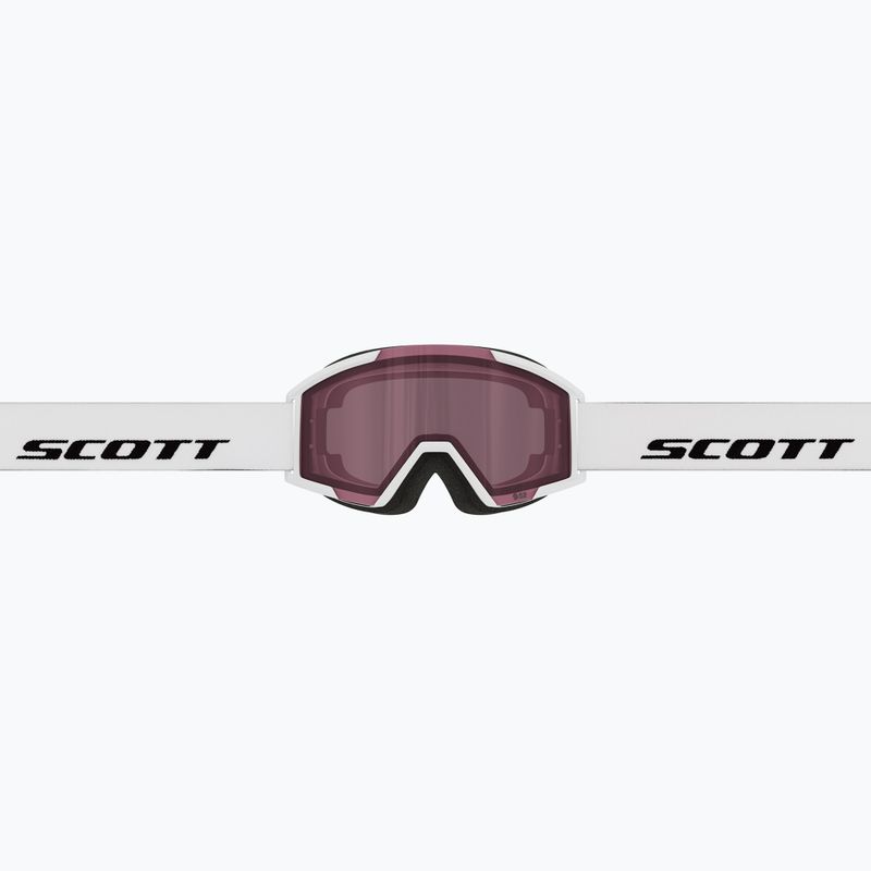 Детска скиорска маска SCOTT Shield white/rose 4
