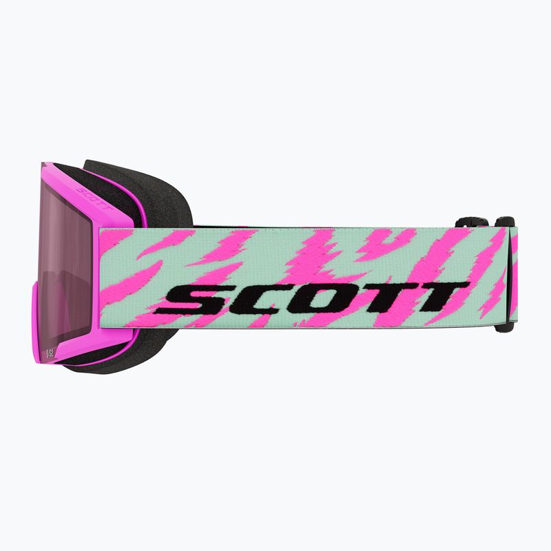 Детска скиорска маска SCOTT Shield neon pink/mint green/rose 3