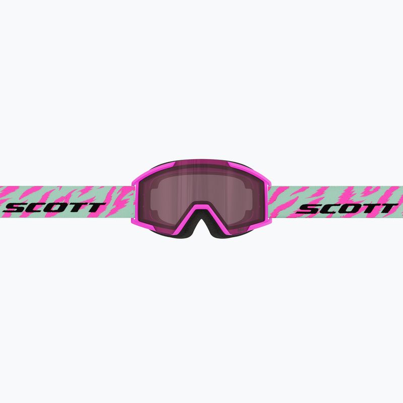 Детска скиорска маска SCOTT Shield neon pink/mint green/rose 4