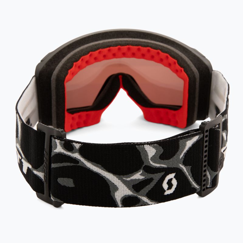Скиорскa маска SCOTT React Light Sensitive granite black/white/amp red chrome 4