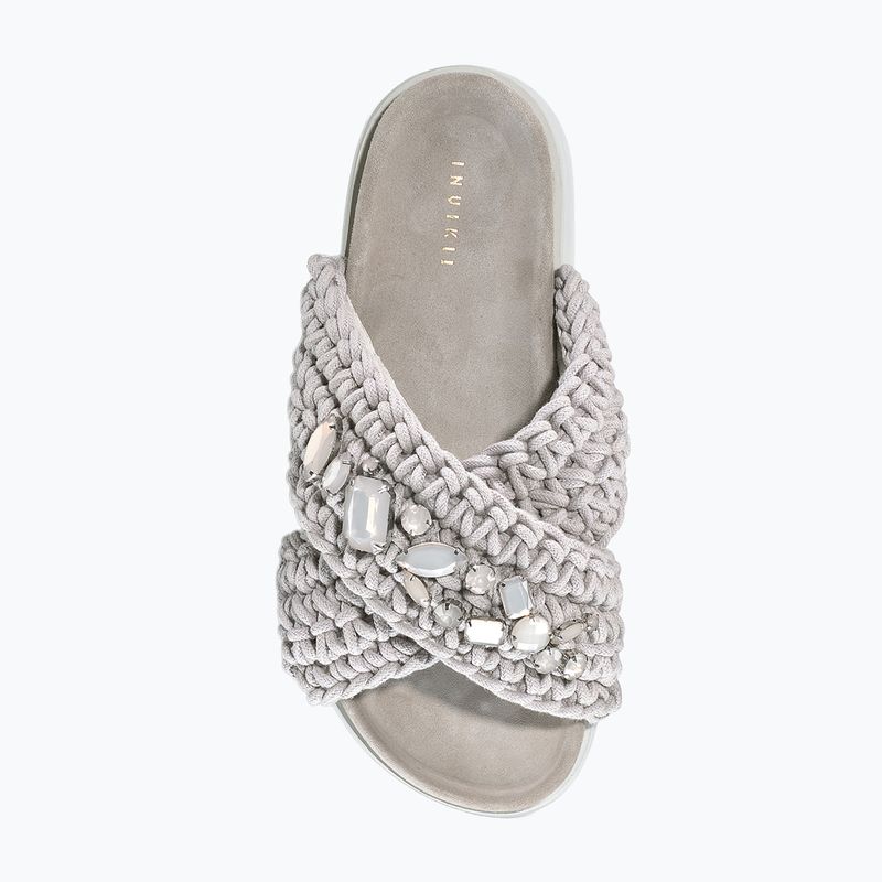 Дамски чехли INUIKII Woven Stones Platform stone grey 3