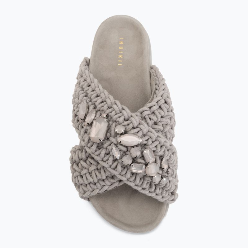 Дамски чехли INUIKII Woven Stones Platform stone grey 5
