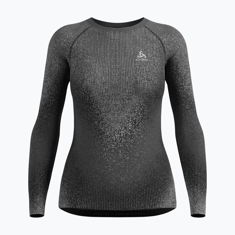 Дамски термоактивен лонгслив Odlo Performance Warm Blackcomb Bl Top Crew Neck black