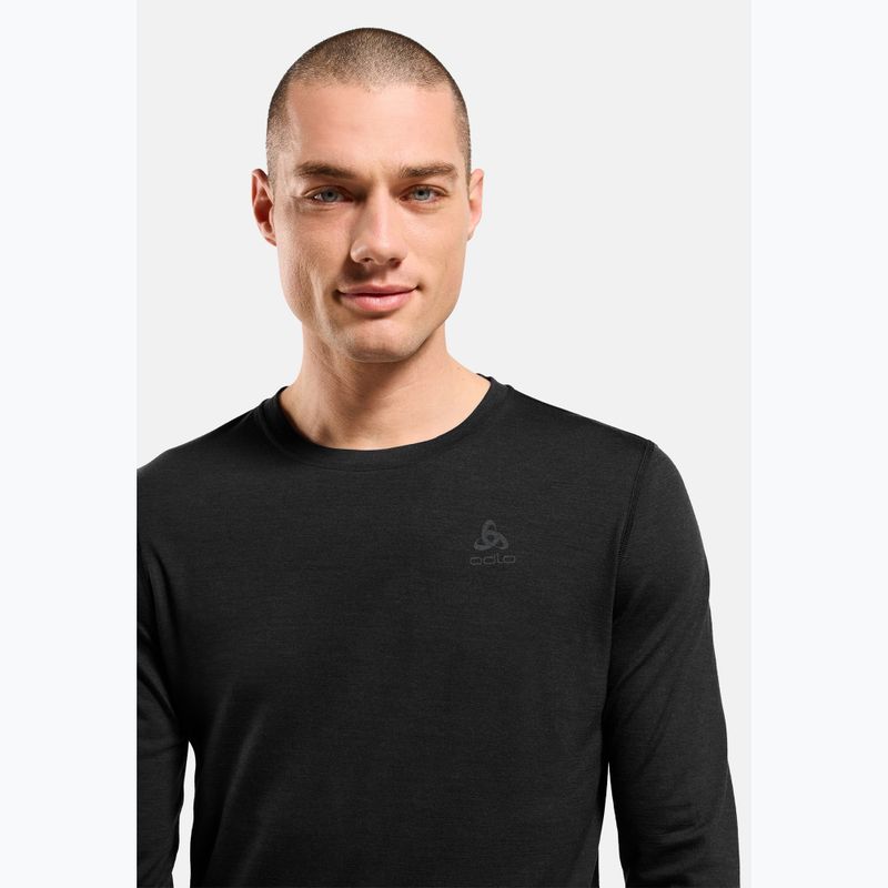 Мъжки термоактивен суитшърт ODLO Merino 200 Bl Top Crew Neck black 4