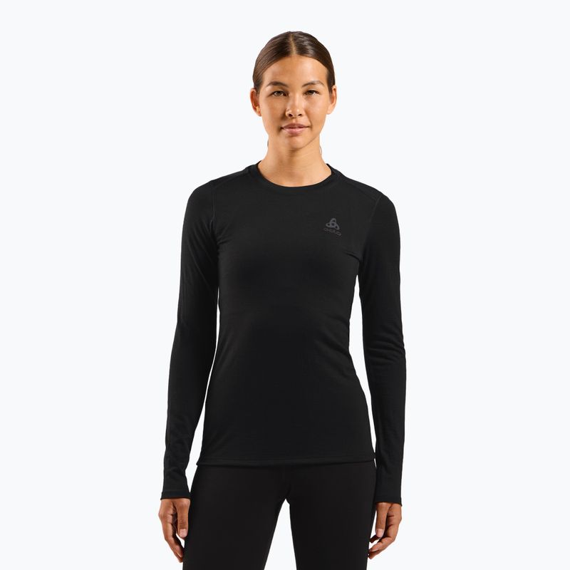 Дамска термоактивна блуза ODLO Merino 160 Bl Top Crew Neck black