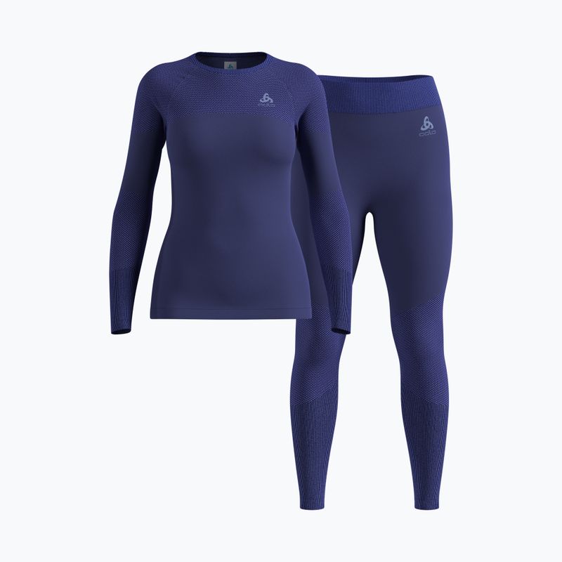 Дамски комплект термоактивно бельо ODLO Fundamentals Performance Warm skipper blue